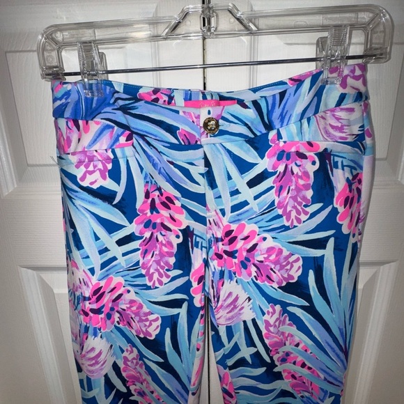 Lilly Pulitzer Kelly Knit Skinny Ankle Pants Mr Peacock Tweethearts SIZE 0 EUC - Picture 2 of 11